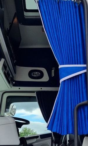 Truck curtains blackout - truck, man