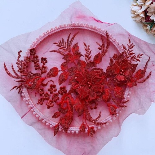 Beaded embroidery applique - applique, 3d