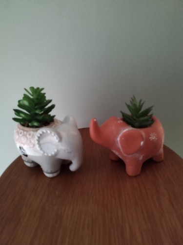 Elephant ornament planter with - elephant,