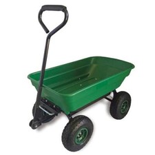 60L Tipping Garden Cart 250kgs Wheelbarrow Dump Trolley Utility Truck Trailer