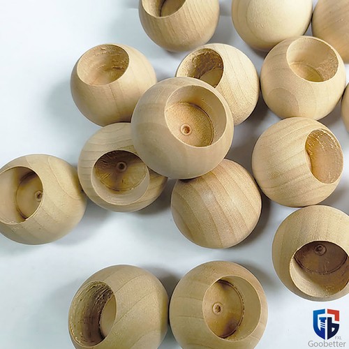 Natural wooden balls - wooden,