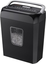 Bonsaii 6 Sheet Cross Cut Paper Shredder, Compact Shredder for Home and Small
