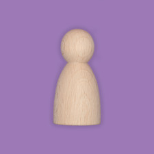 6cm Rounded Body Wooden Peg Doll, packs of 10,30,50 (female,mum,Doll,christmas)