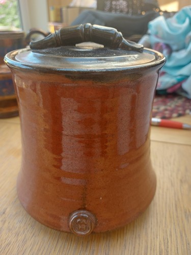 Antique tobacco jar - tobacco, brown