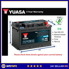 EFB Car Battery fits PEUGEOT