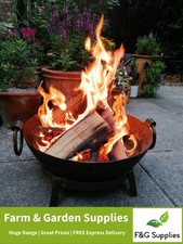 BBQ Fire Pit Steel Kadai Bowl - 2 sizes to choose from Hand Made by Artisans