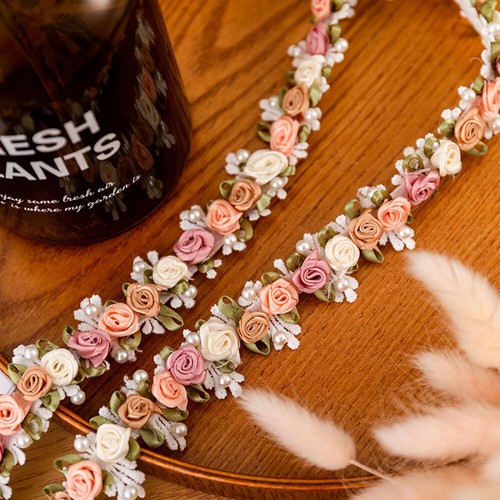 Yard beaded rose flower - beaded,