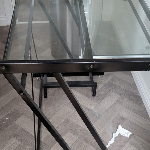 Rectangular glass top desk - rectangular,
