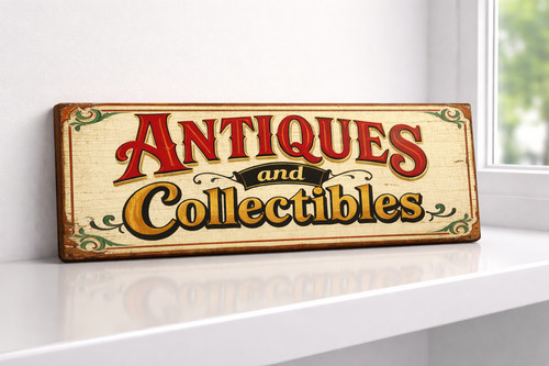 Antiques and collectibles - and, sign