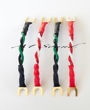 Audioquest FLX Slip 14/4 Bi Wire Link Jumper Speaker Cables 10 Cm 4 Links