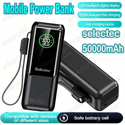 Power bank 50000mah 100w usb - power,