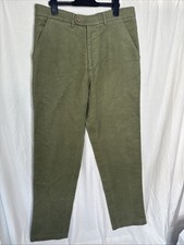 Hoggs of Fife Mens Green Moleskin Trousers W32/L34 Excellent Condition
