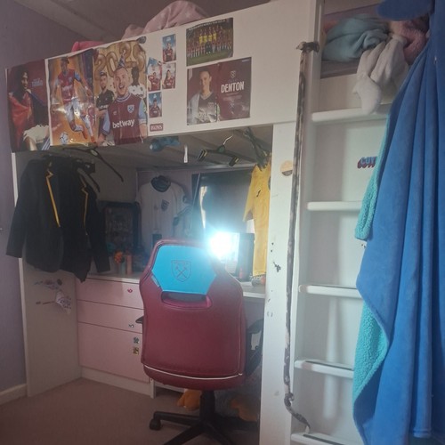 White ikea smastad loft bed - white,