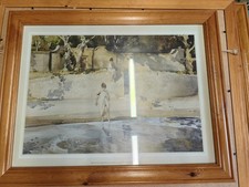 Sir William Russell Flint THE SUNLIT BASTION Vintage Signed Print Framed