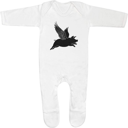 Flying pig silhouette baby - ',