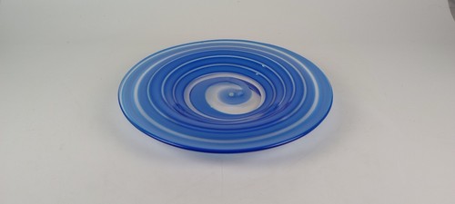 Large blue spiral - blue, glass
