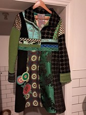 Desigual Green Coat Size 14