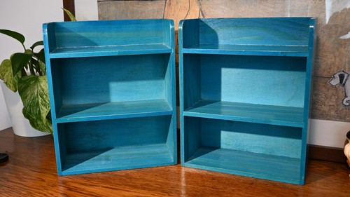 Set blue walnut solid - blue,