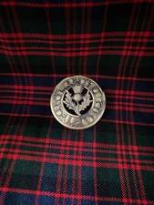 Scottish Kilt Fly Plaid Brooch