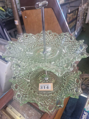 Vintage green pressed - green, glass