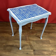 Tiled Top Mosaic Side Table