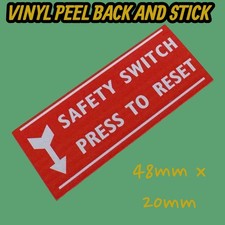 Kennedy power hacksaw  safety switch press to reset vinyl sticker lathe factory 