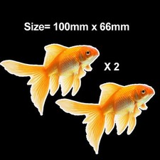 2 X GOLDFISH VINYL STICKER