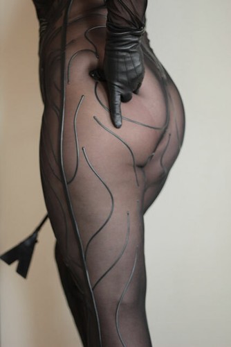 Sexy sheer lycra catsuit - catsuit, with