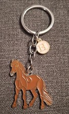 Horse Brown Key Ring With