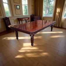 9ft slate bed mahogany snooker