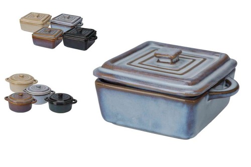 Casserole dishes lid grey - casserole,