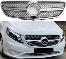 For Mercedes Vito W447 110 114 116 Front Bumper Chrome Grille Diamond 2014 -2023