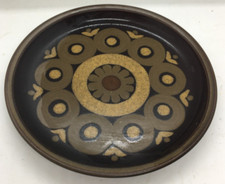 denby Arabesque brown side plate derbyshire pottery dinner service tableware
