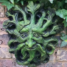 Root large green man wall - man,