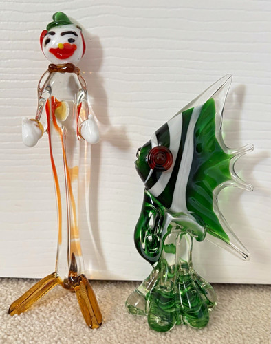 Pair art glass - art, (possible