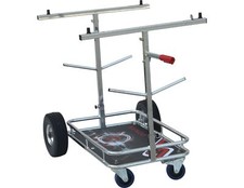 Go Kart Senzo Chrome 4 Wheel Kart Trolley With Tyre Posts Karting