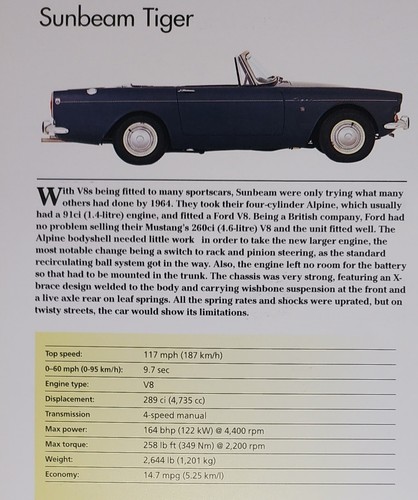 Sunbeam tiger car picture out - sunbeam,