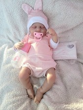 Sleeping Baby Girl Newborn Toy Doll Vinyl With Soft Body Reborn Life Like Baby