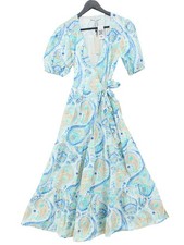 Never Fully Dressed Wrap Maxi Dress UK10 in White