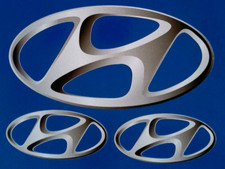 3X  HYUNDAI CAR MOTORSPORT VINYL STICKERS 3D SHADING EFFECT