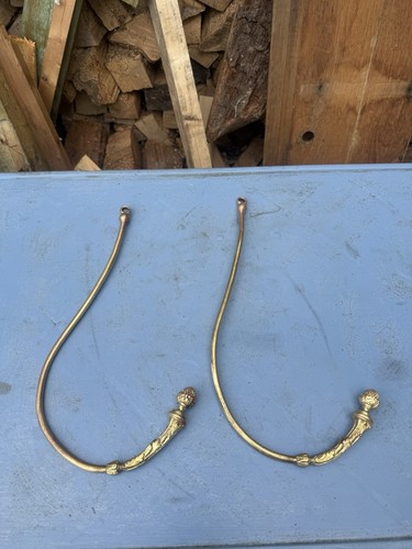 Pair antique french brass - of,