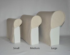 Cream Pair Faux Leather Queen