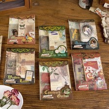 6 Packs of Vintage art Series Material Papers Scrapbooking (180 sheets)