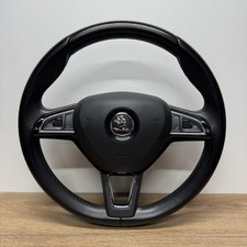 SKODA OCTAVIA MK3 LEATHER MULTIFUNCTION COMPLETE STEERING WHEEL