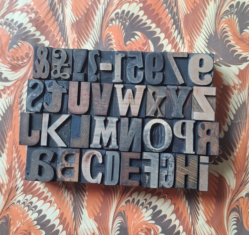 Vintage wooden letterpress - wooden,