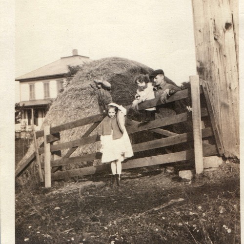 C1920s rural family haystack - c1920s,