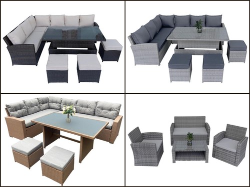Rattan garden furniture corner - garden,