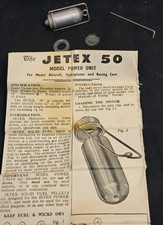 🔥 Vintage JETEX 50 Hell-Cat Engine with Original Manual – Rare Model Jet Engine