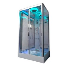 Insignia Steam Shower Cabin Enclosure 105 or 115 cm Screwless Tray Tri Jet Steam