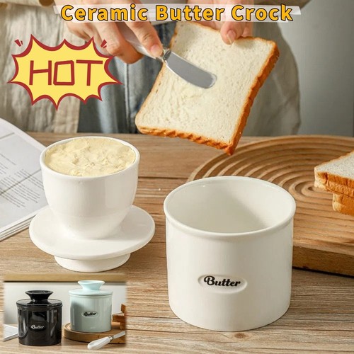 Butter bell crock with - crock, lid